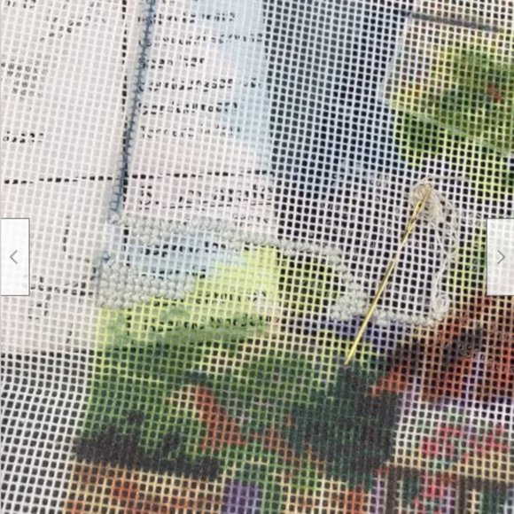 Bucilla Tapisserie Needlepoint Kit #4778 April Cottage 7" x 5" Multilingual - Picture 8 of 9